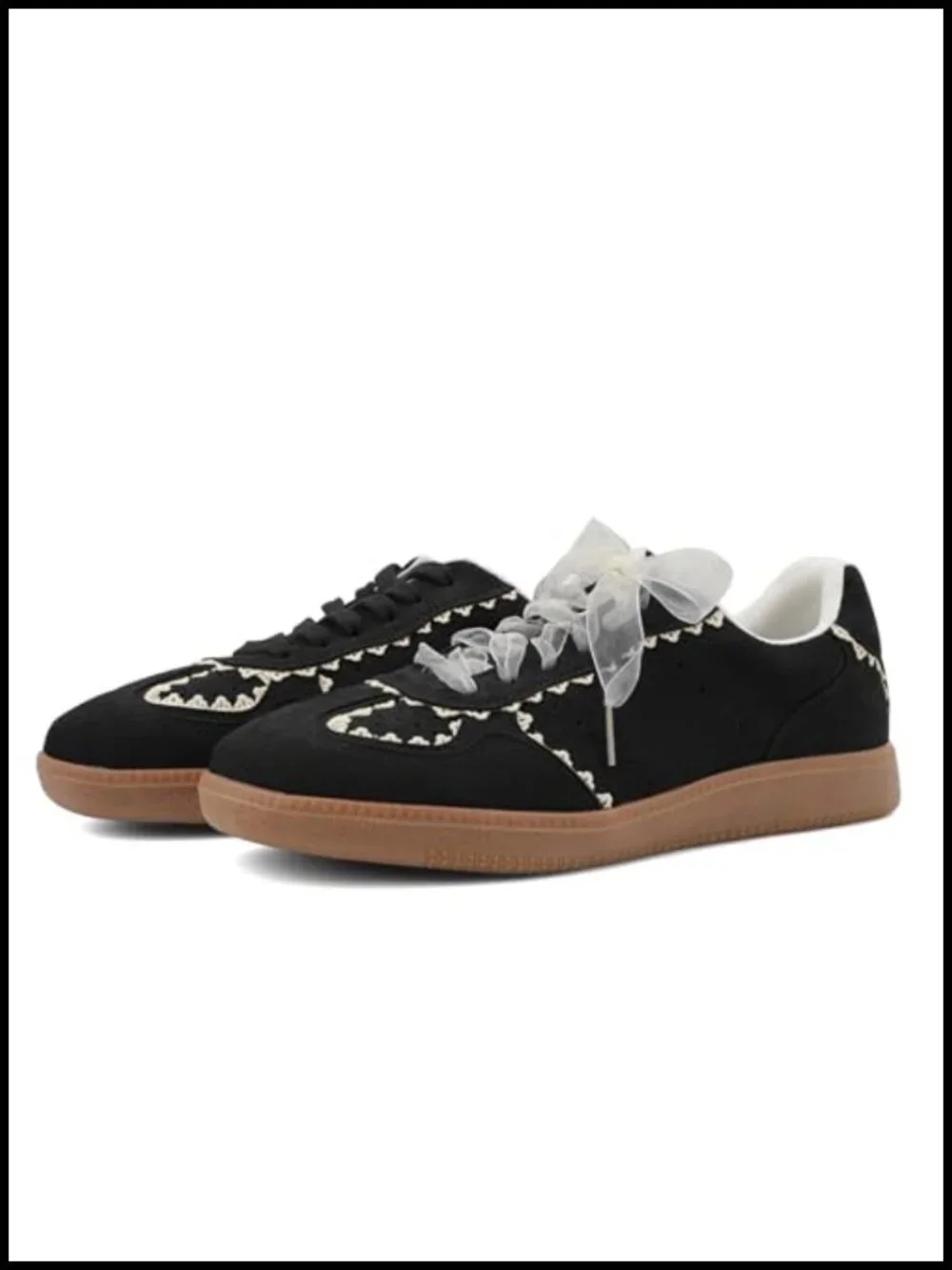 Lace Fashion Ballet Sneakers – Crochet Ribbon Lace-Up Casual Spring Shoes